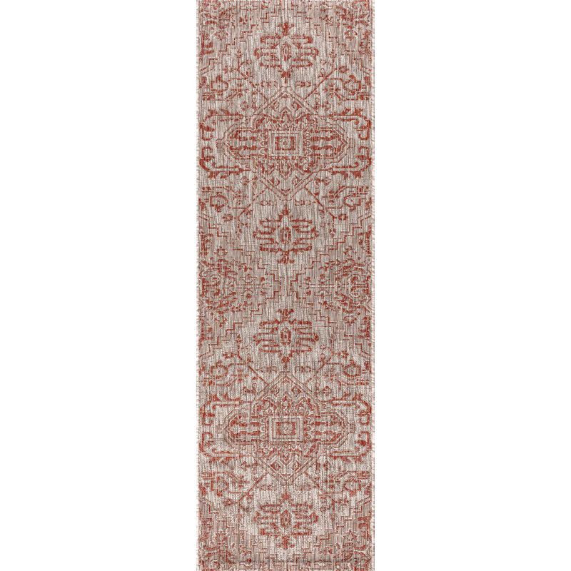 Estrella Bohemian Medallion Textured Weave Indoor/Outdoor Area Rug