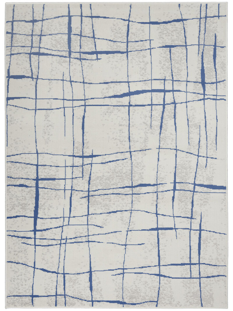 Whimsicle WHS09 Ivory/Blue 5' x 7' Rug image number 0