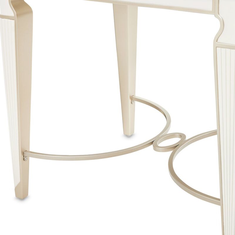 Michael Amini La Marisia End Table - Creamy Pearl