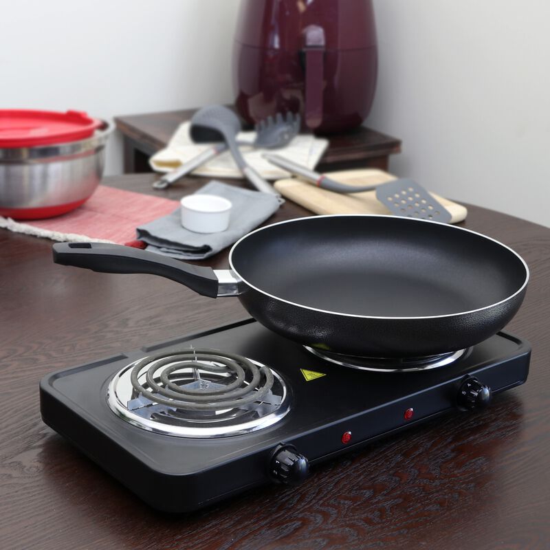 Oster Clairborne 12 Inch Aluminum Frying Pan in Charcoal Grey image number 4