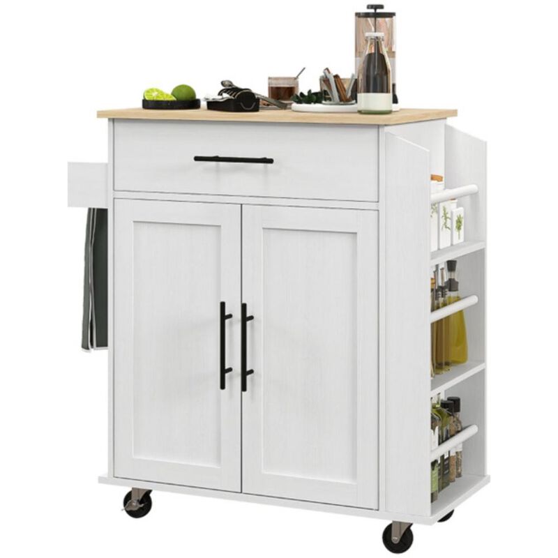 Kitchen Storage Cabinet & Kitchen Island Versatile Organizer for Food Prep & Storage