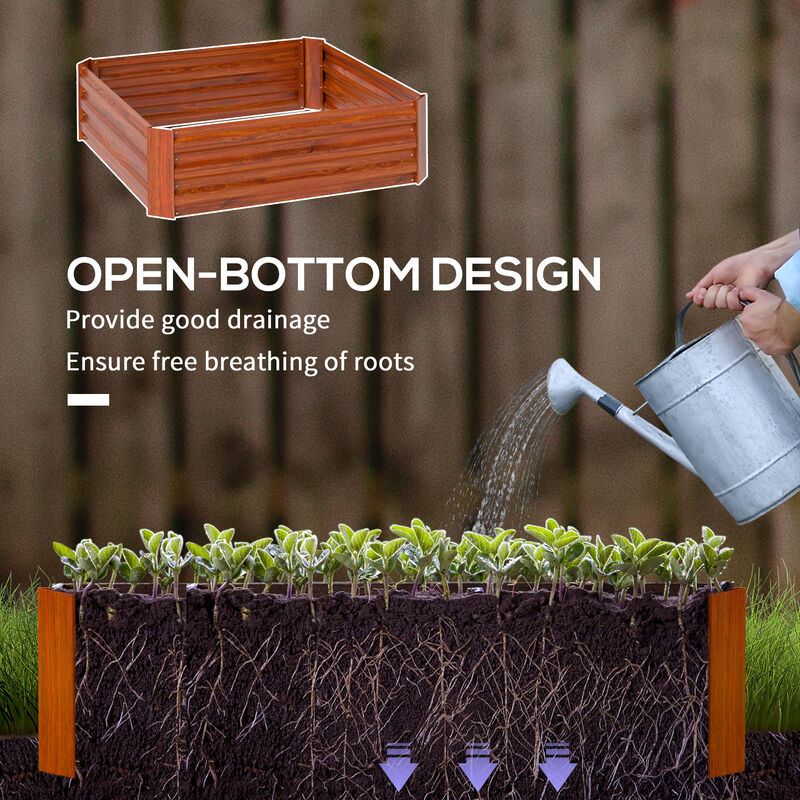 Hivvago Galvanized Raised Garden Bed 2-Piece for Vegetables and Herbs image number 4