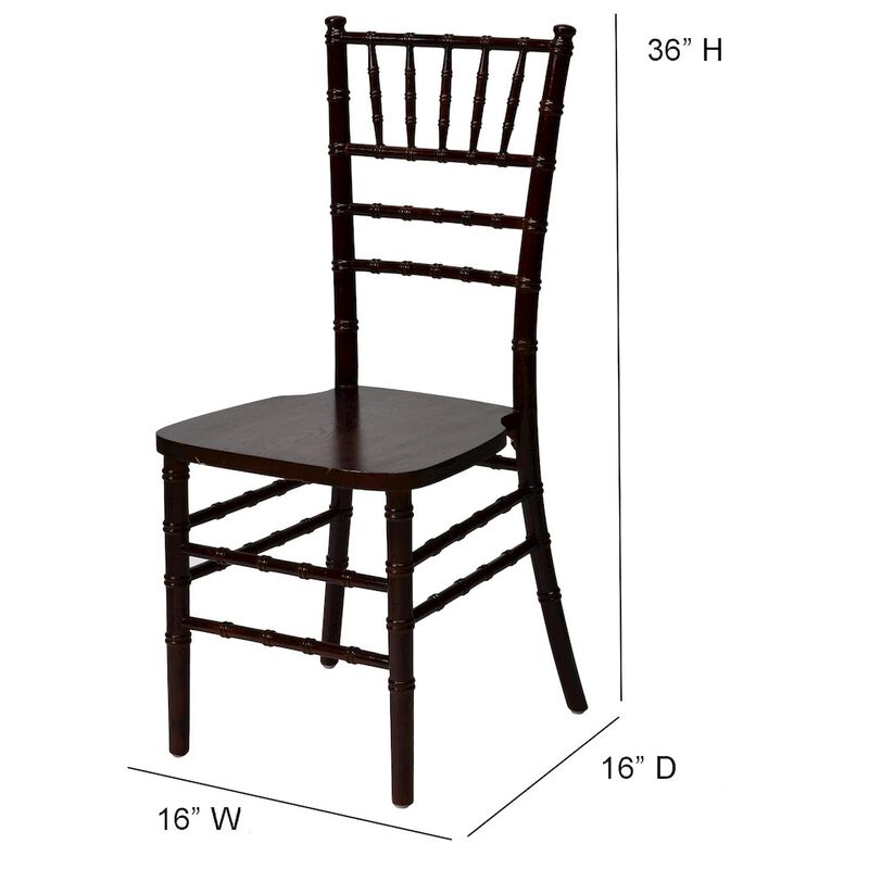 Commerical Seating Products European Red Mahogany Wood Dining Chairs