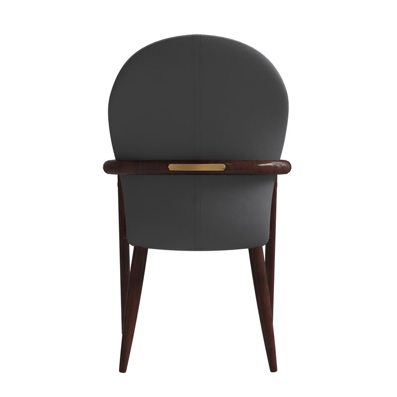 LeisureMod Dining Chair Velvet Fabric Kitchen Chair Ergonomic Armchair with Rubberwood Base and Gold Accents Padded Seat and Back for Modern Home and Office Opaline Series