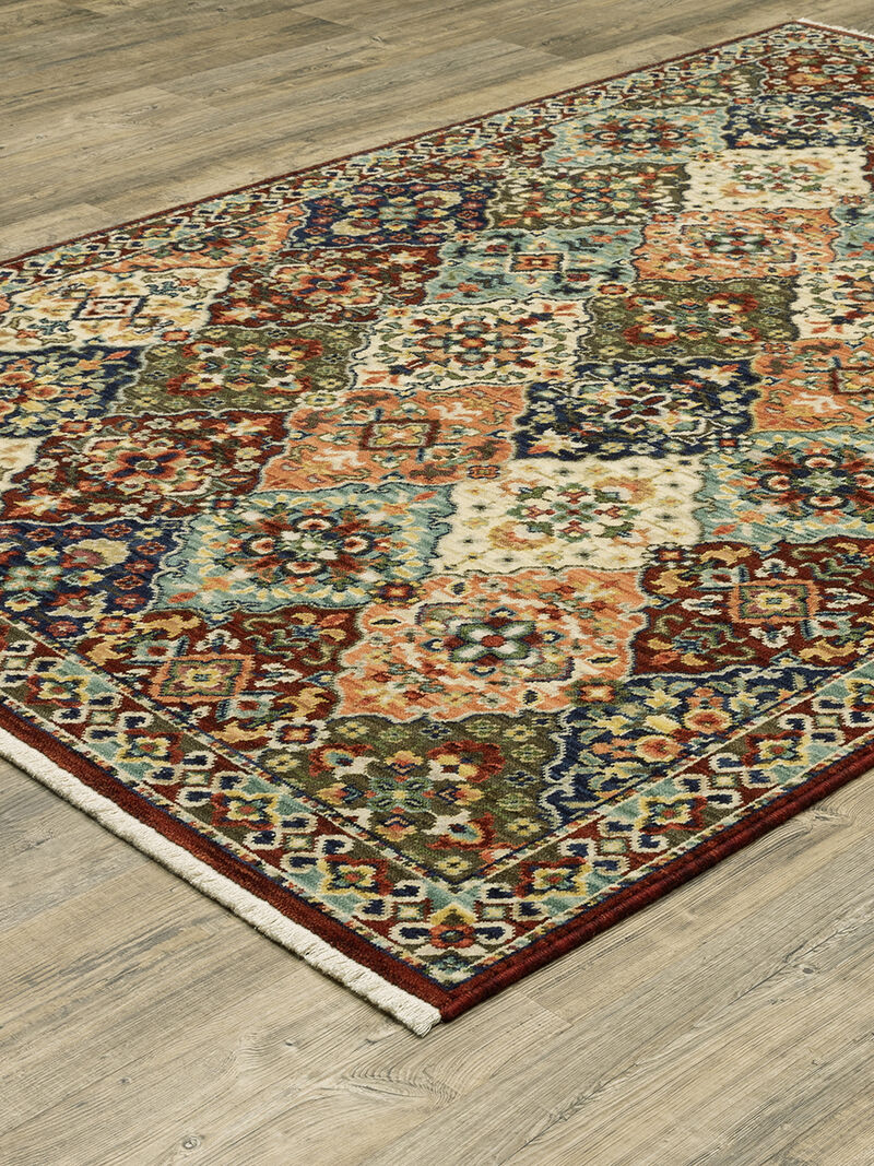 Lilihan 5'3" x 7'6" Red Rug image number 2