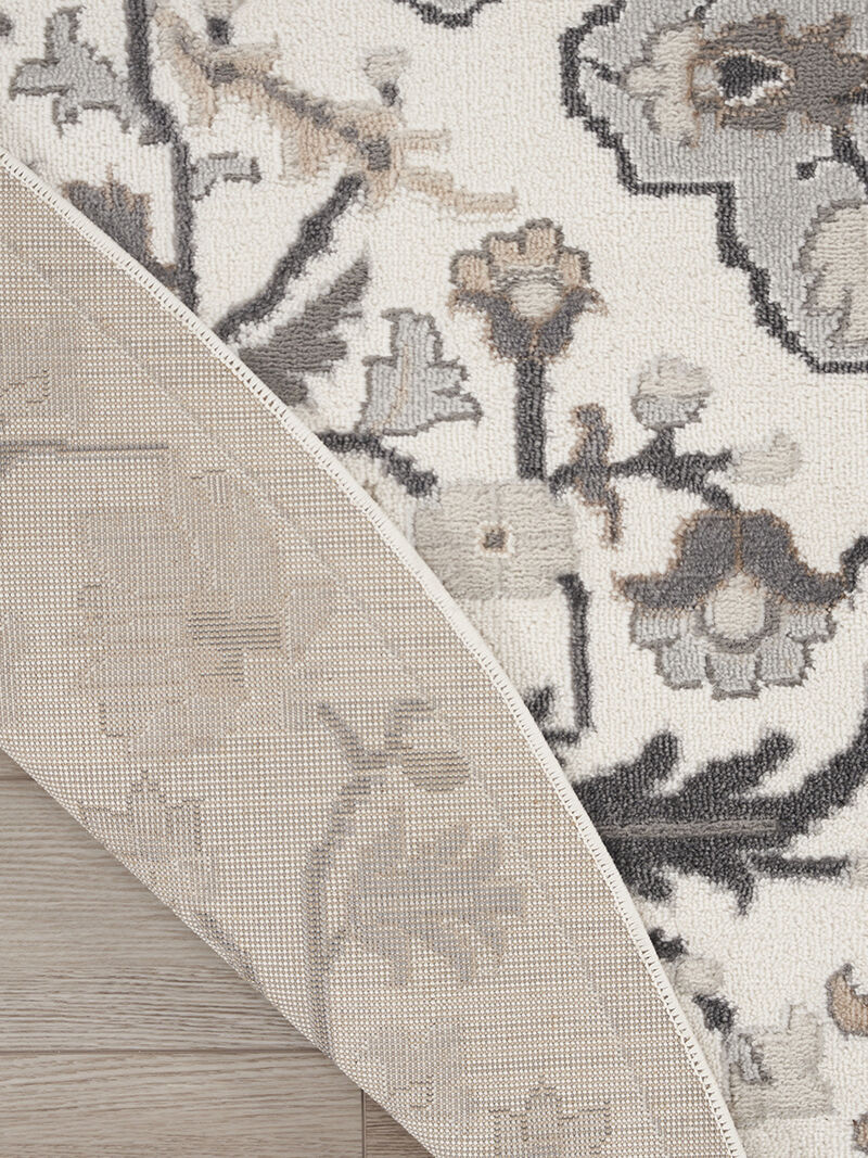 Elation ETN09 Ivory/Gray 7&rsquo;10&rdquo; x Round Rug