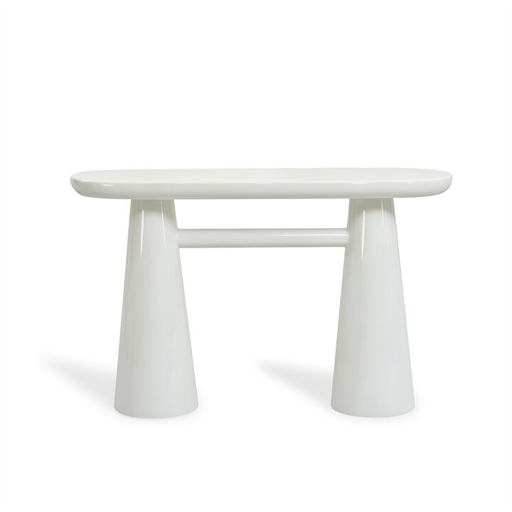 Baila Cream Gloss Lacquer Console Table