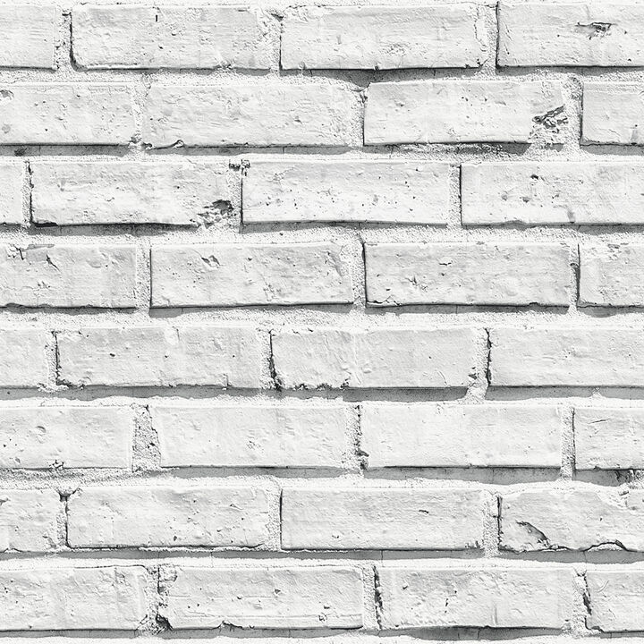 Abner White Brick Wallpaper