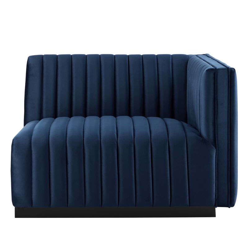 Conjure Channel Tufted Performance Velvet Right-Arm Chair image number 2
