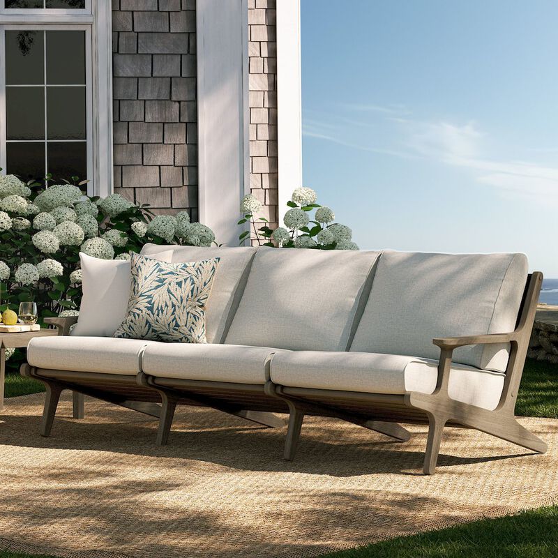 Saratoga Outdoor Patio Teak Sofa image number 7