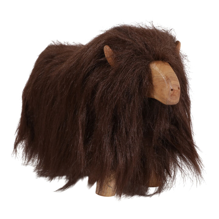 10x8" Faux Fur Highland Cow
