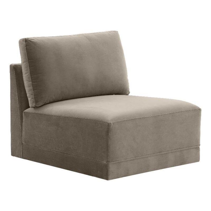 TOV Furniture Willow Taupe Upholstered Armless Chair image number 0
