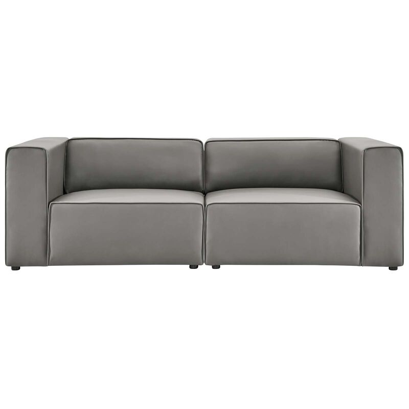 Mingle Vegan Leather 2-Piece Sectional Sofa Loveseat image number 0