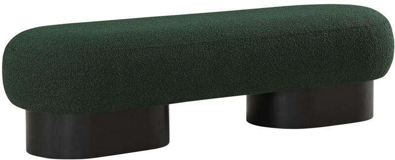 Meridian Furniture Robertson Green Boucle Fabric Bench