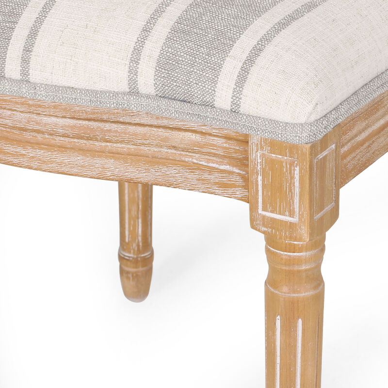 Christopher Knight Home Dason 7 Piece French Country Upholstered Wood Expandable Dining Set