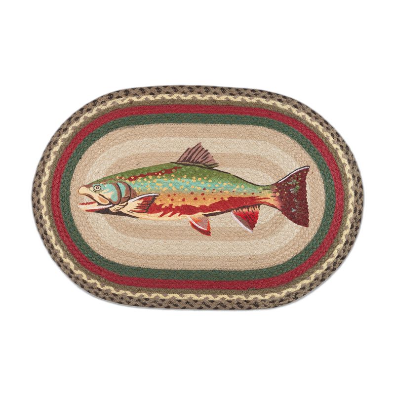 Earth Rugs Op-244 Trout Oval Patch 20 X 30 image number 0