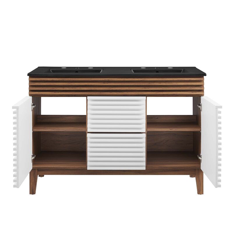 Render 48" Double Sink Bathroom Vanity image number 4