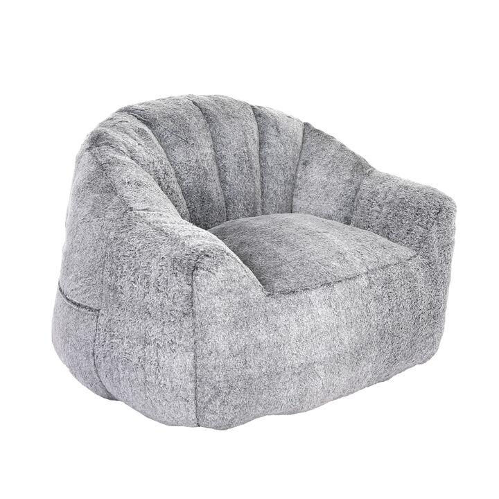 Beanbag Chair, Bean Bag Sofa Chair With Armrests Stuffed High-Density Foam, Lazy Sofa