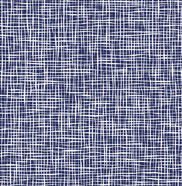 Shanti Blue Grid Wallpaper