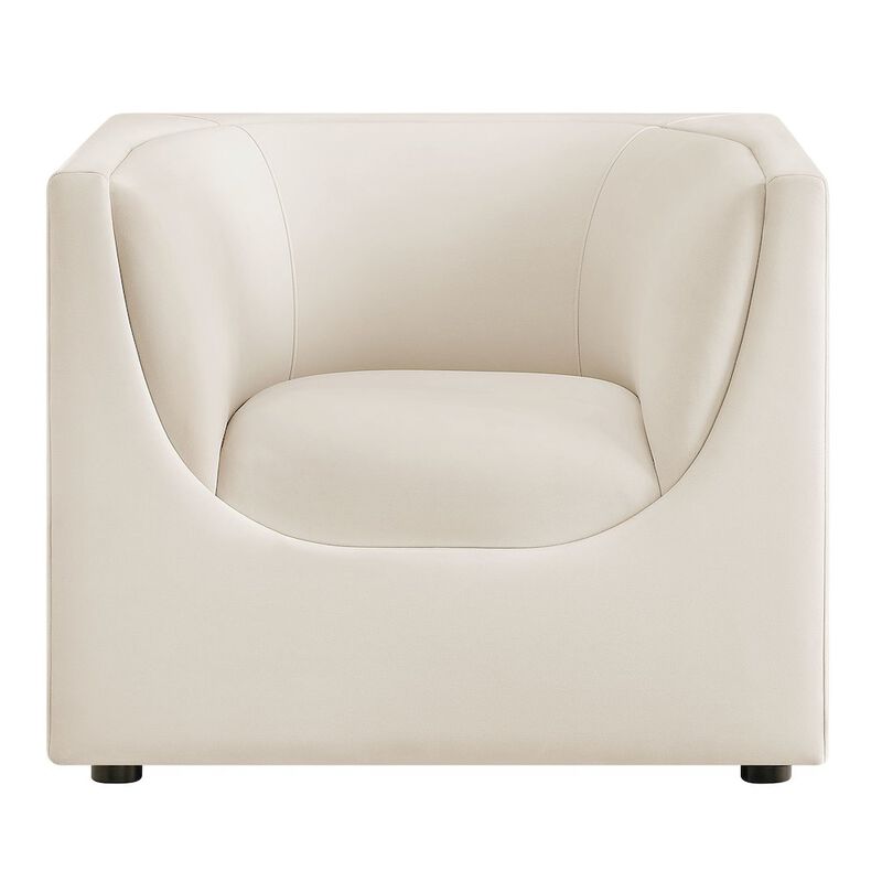 Hilda Curved Back Performance Velvet Armchair image number 5