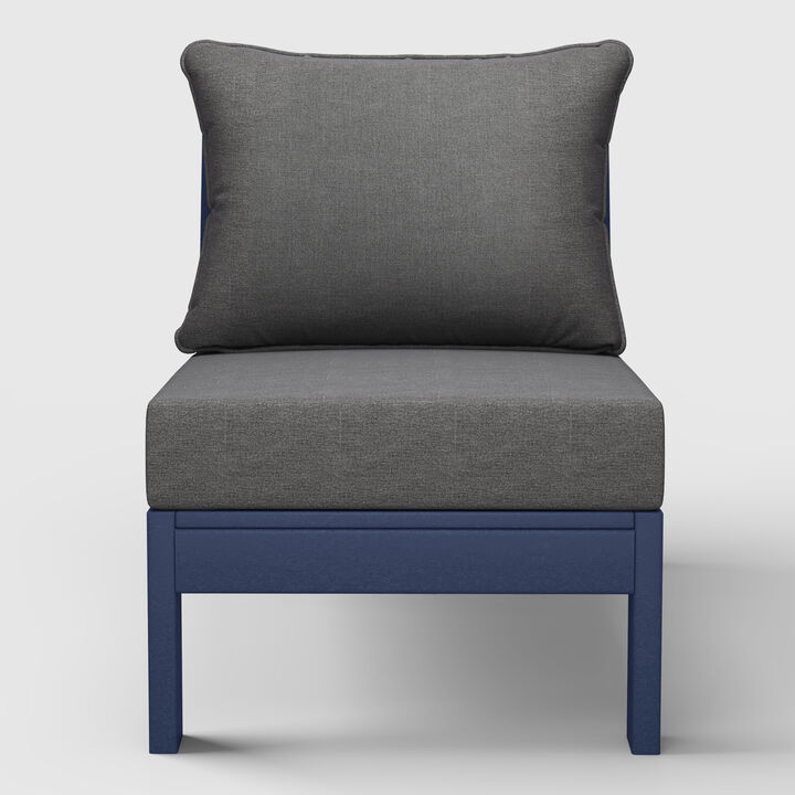 Outdoor HDPE Deep Seating Modular Armless Patio Chair