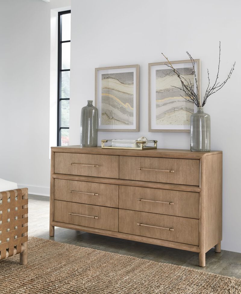 Dorsey Six Drawer Dresser in Granola