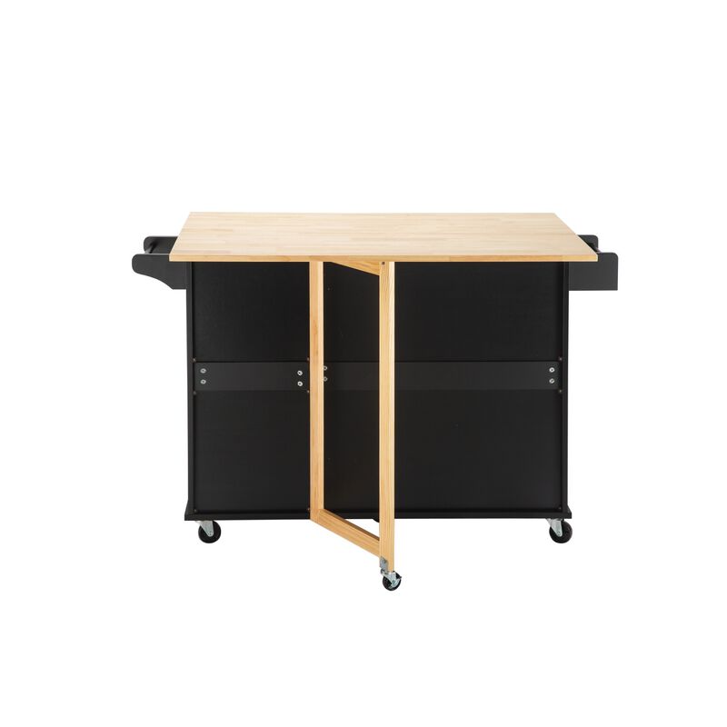 Streamdale Mobile Kitchen Island with Extendable Table image number 5