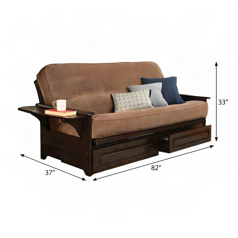Phoenix Frame-Espresso Finish-Marmont Mocha Mattress-Storage Drawers image number 6