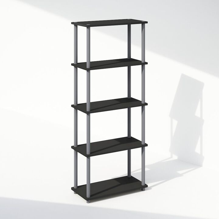 Turn-N-Tube 5-Tier Multipurpose Compact Display Rack, Shelving Unit, Bookcase