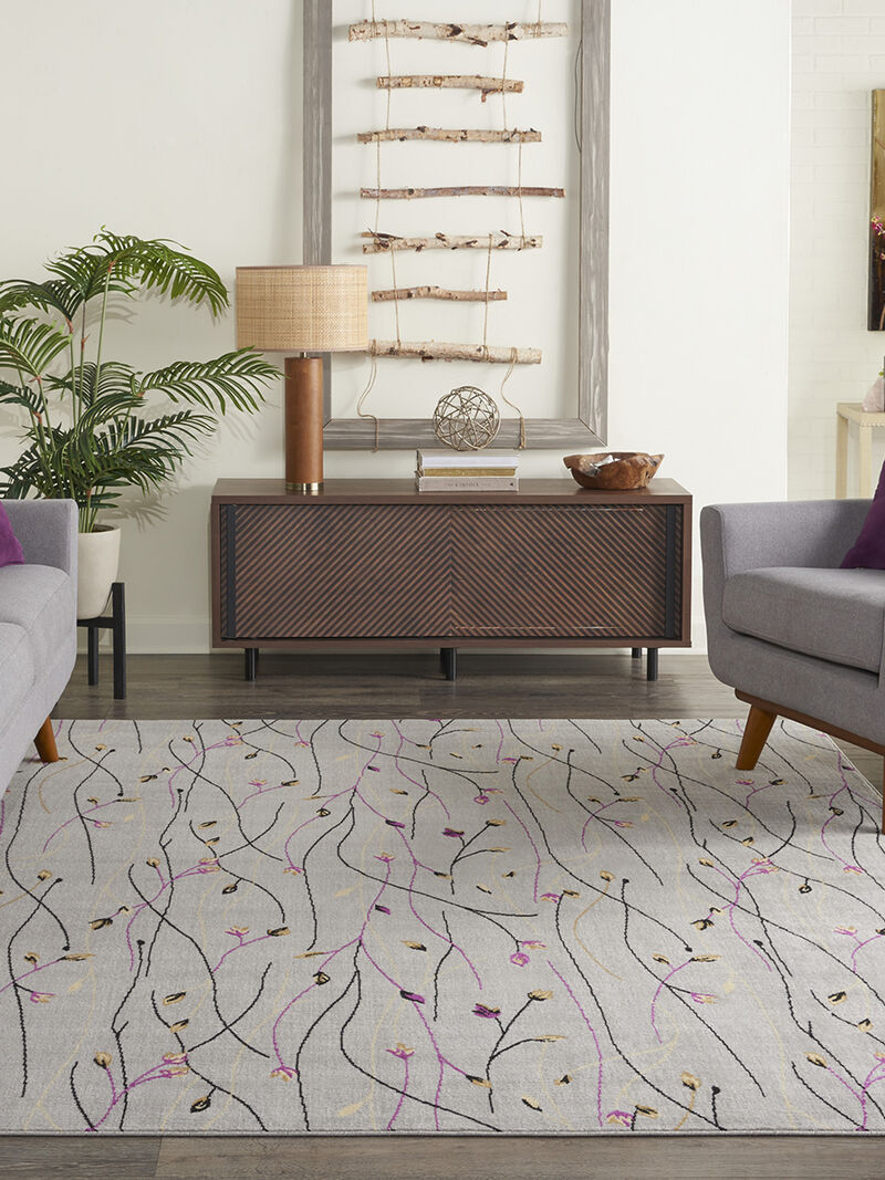 Grafix GRF15 Gray 7' x 10' Rug