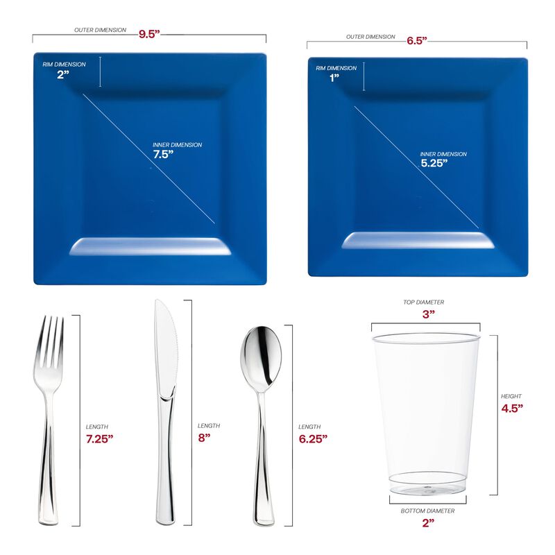 Square Plastic Wedding Value Set (30 Sets) image number 2