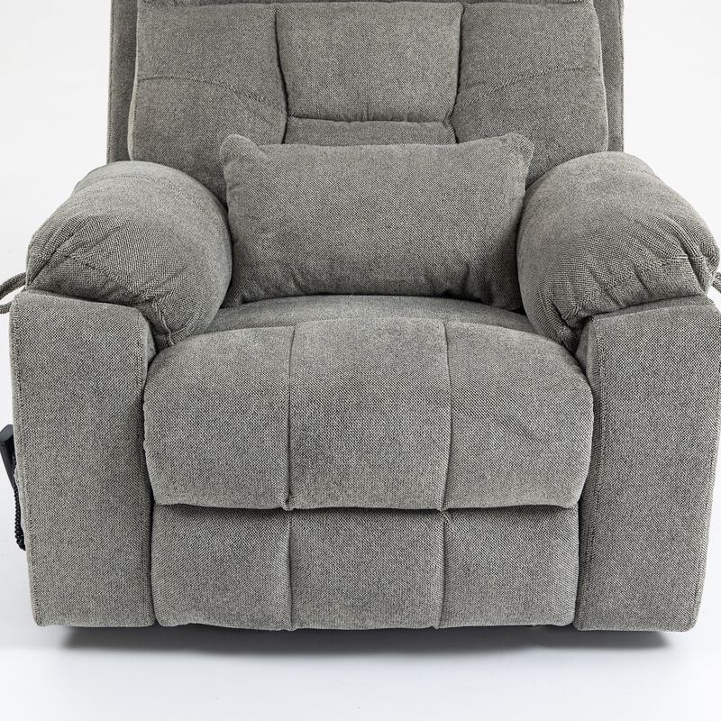 Velvet Electric Lift Recliner with Heating and Massage, Power Lift Sofa Chair with 2 Pocket Cup Holders, 2 Remote Controls, Dual OKIN Motors image number 6