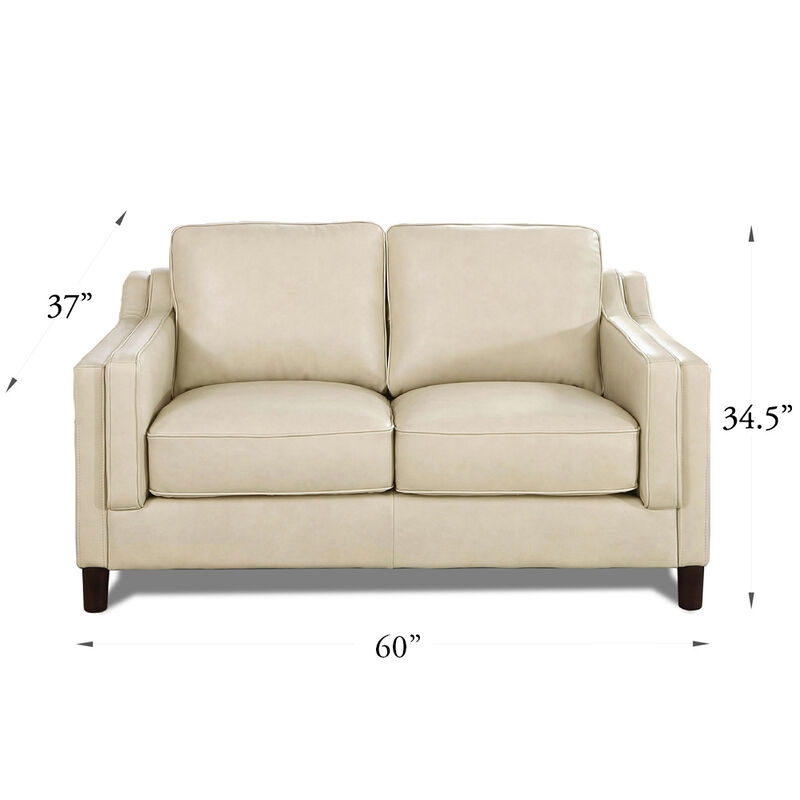 Bella Top Grain Leather Loveseat
