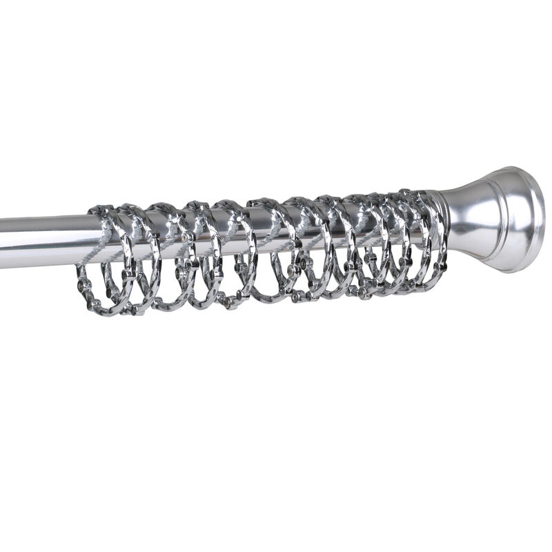 Zinc Twisted Shower Curtain Hooks, Set of 12 image number 4