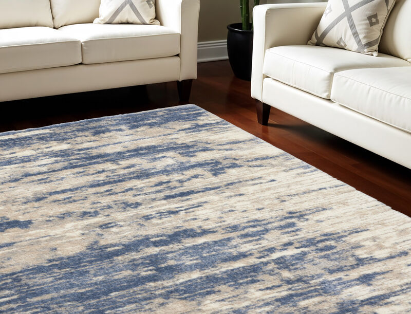 HomeRoots Abstract Shag Area Rug image number 1