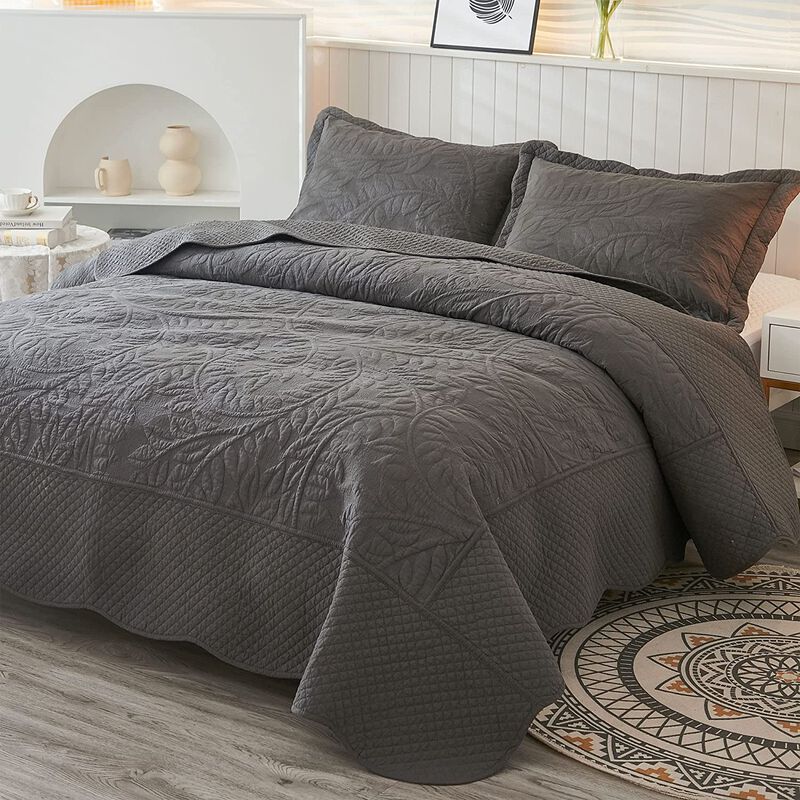 MarCielo 100% Cotton Oversized Bedspread Quilt Set