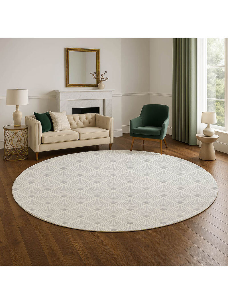 The Reserve TR9 Silver 8' Round Rug