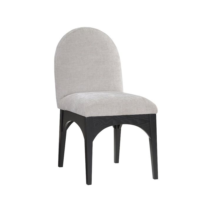 Meridian Furniture Waldorf Grey Chenille Fabric Dining Chair