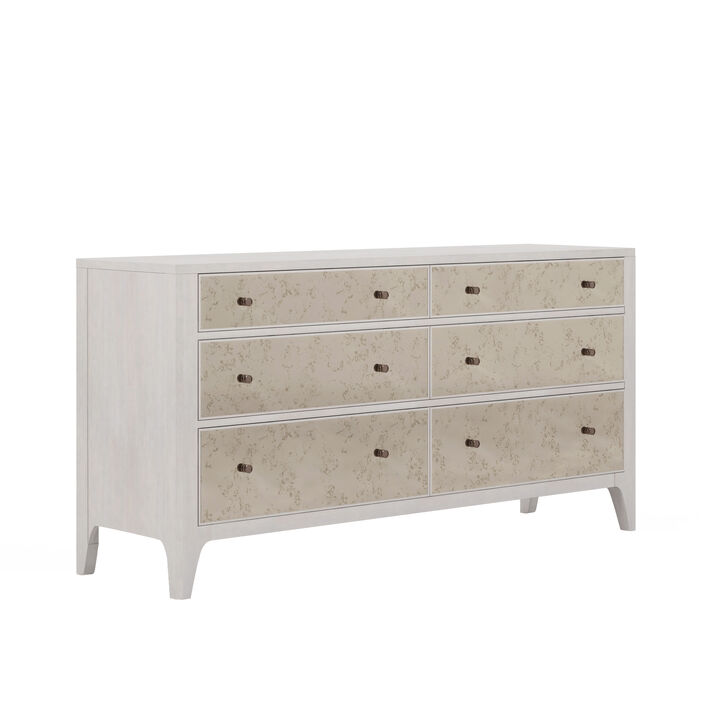 Mezzanine 6 Drawer Mirrored Dresser