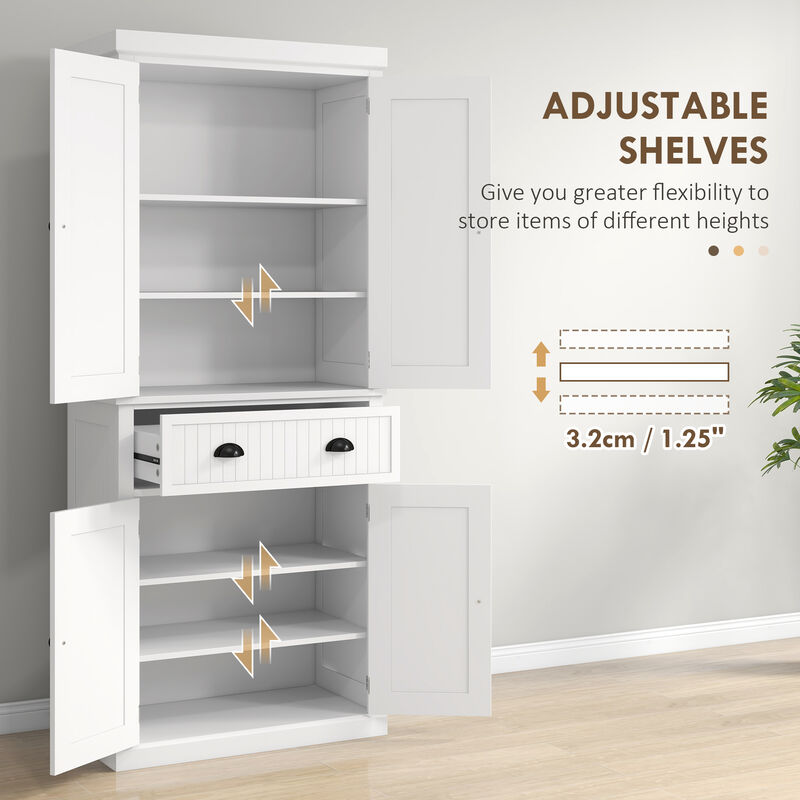 Hivvago 72" Kitchen Storage Cabinet with Doors, Drawer & Shelving image number 4