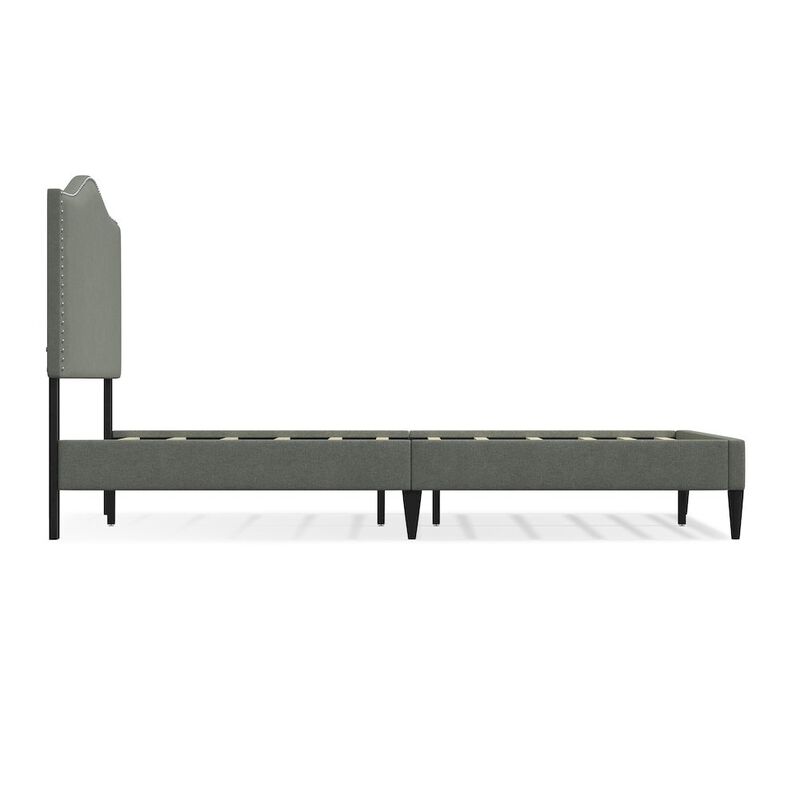 Rize Home Leighford Queen Platform Bed Stone (Light) image number 2