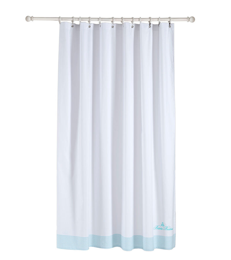Brooks Brothers Rope Stripe Border Shower Curtain