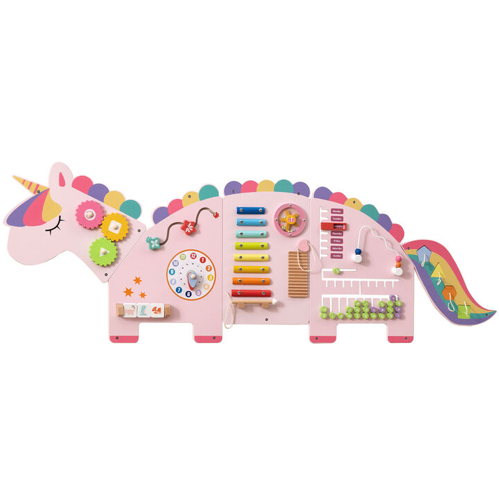 Dinosaur Busy Board 11-in-1 Activity Wall Panels for Education & Early Development