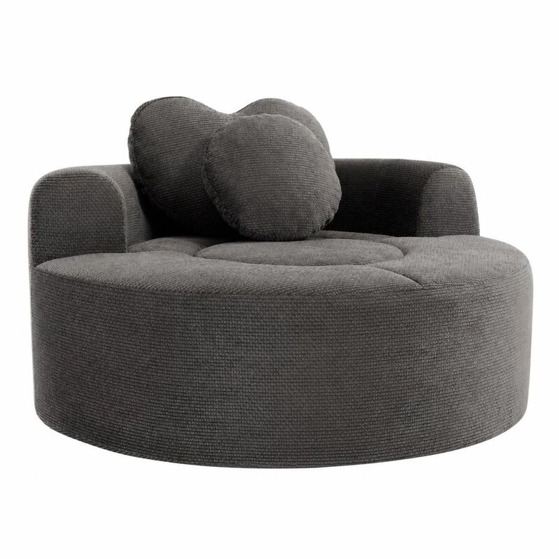 GOODSILO Multi-functional Round Memory Foam Sectional Convertible Sofa Bed Cloud Couch for Small Living Spaces, Apartments and Offices image number 0