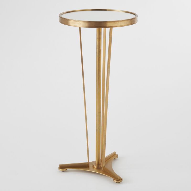 French Moderne Side Table- Brass