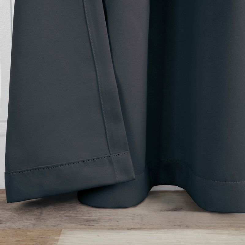 Blackout Window Curtains Set of 2 Solid Room Darkening Back Tab Panels image number 2