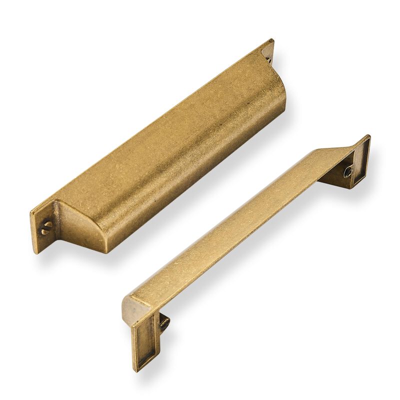 ZAUYX 5 Pack 3 Inch Center to Center Antique Brass Cabinet Cup Pulls Vintage Drawer Pulls Kitchen Hardware Aged Bronze Channing