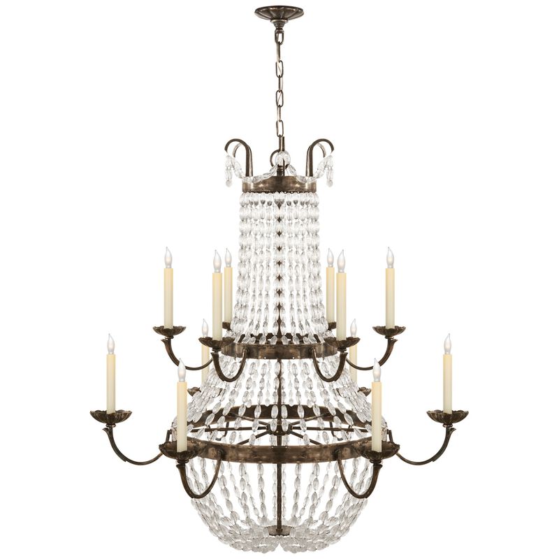 Paris Flea Market Grande Chandelier in Sheffield Silver