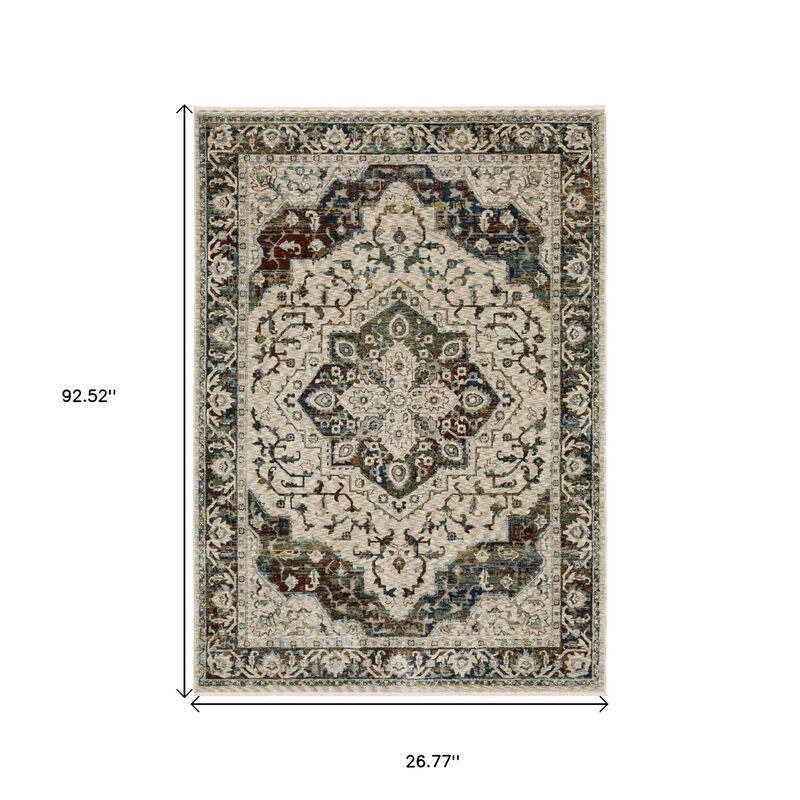 Medallion Area Rug with Fringe image number 4