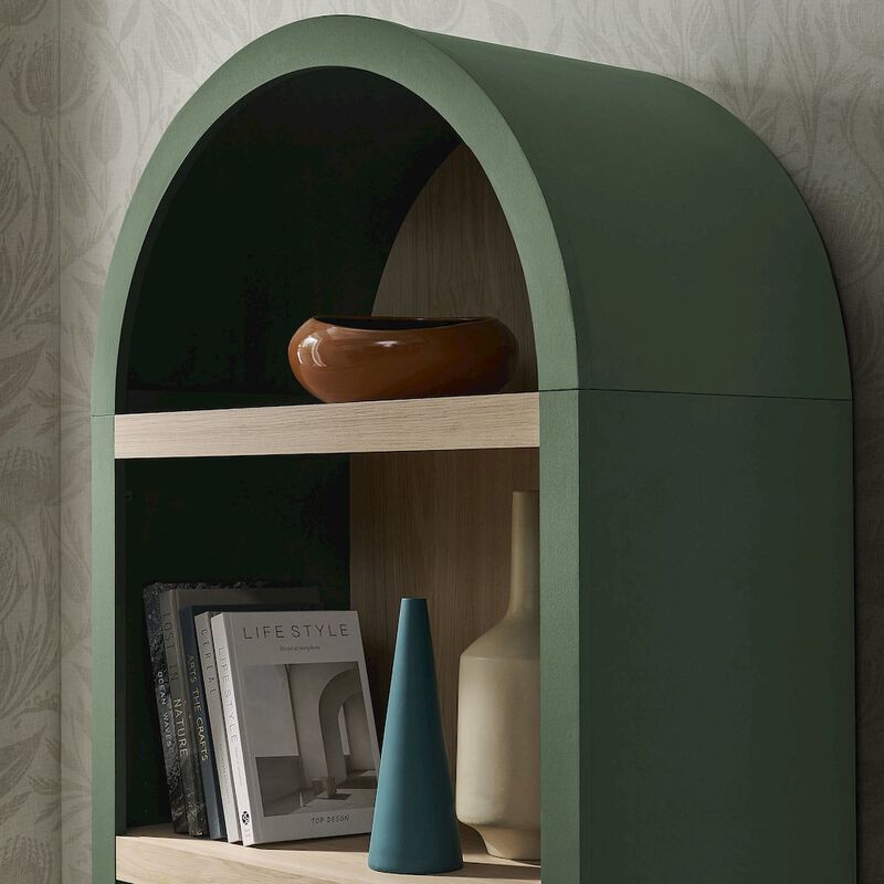 Caleb 4 Arched Display Shelf Bookcase image number 7